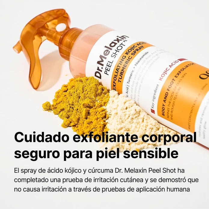 Spray exfoliante Peel Shot con ácido kójico y cúrcuma, DR MELAXIN 200 ML